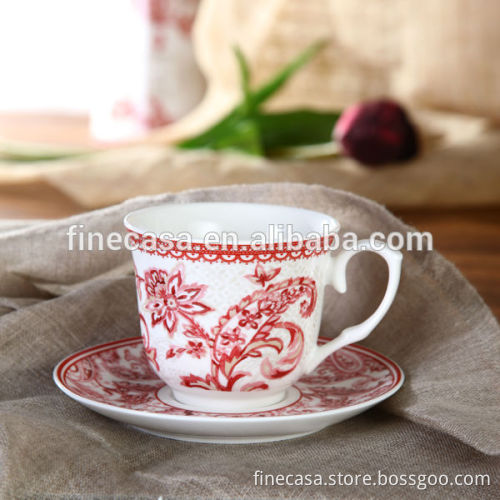 250CC Elegant Fine New Bone China Tea Cup and Saucer of Oriental Manor